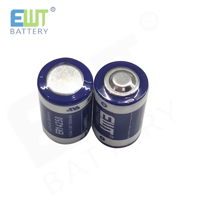 Flashlight Battery ER14250 3.6V 1200mAh 1/2AA Lithium Lisocl2 Li-ion Battery