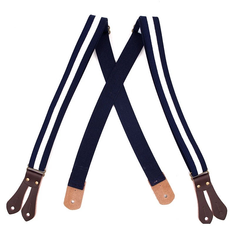 
Fashion Classic casual Suspenders leather 6 clips Braces Male Vintage Casual Suspensorio adult suspenders clipa suspender 