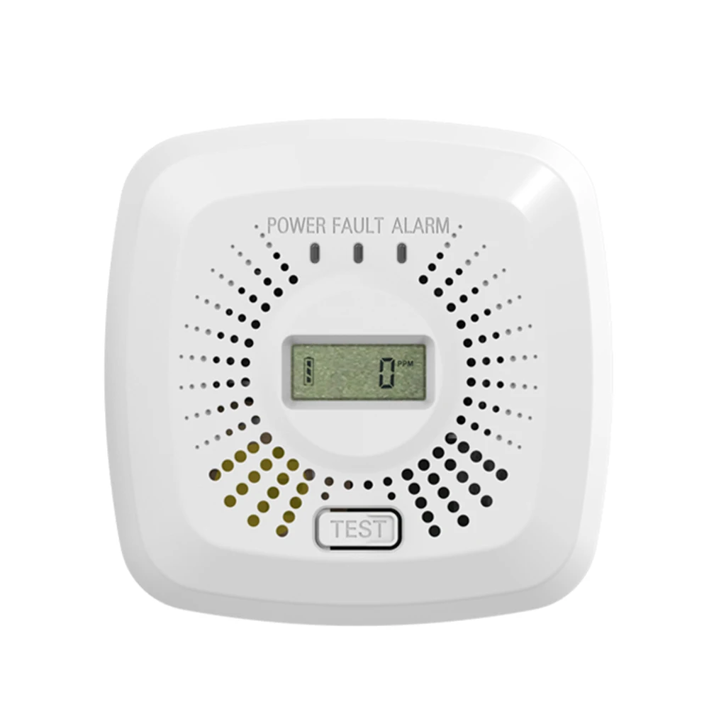 Детектор монооксида углерода белый детектор CO портативный с сигнализацией
