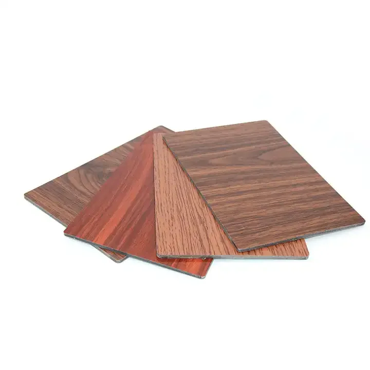 Delicate Colors Wooden Quality Exterior Ac Cover Aluminum 3D Wave Wall Panel