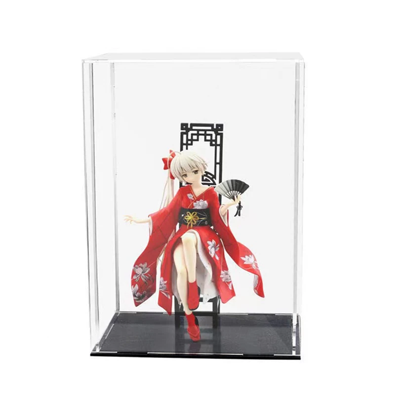 Custom acrylic high transparent toy model garage kit display box lid dust prevention splicing receiving box