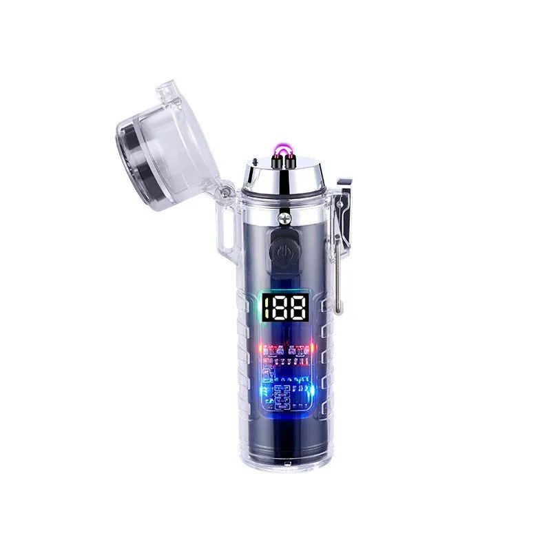 USA Smoke Shop Supplies Electronic USB Cigarette PUFFS Lighter Diamond Crystal Smoke Vapers Lighters with Display Screen