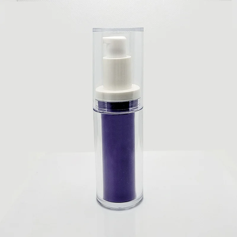 Customize Luxury 30ml/50ml Slim Cosmetic Pump Sprayer Double Wall Plastic Airless Pump Bottle for Lotion