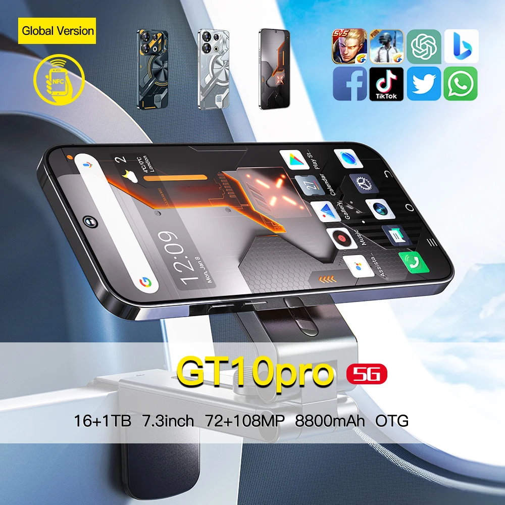 Оптовая Продажа оригинальный клон разблокирования i13 GT10 Pro Celular Android смартфон 5g i 512GB 256GB телефон