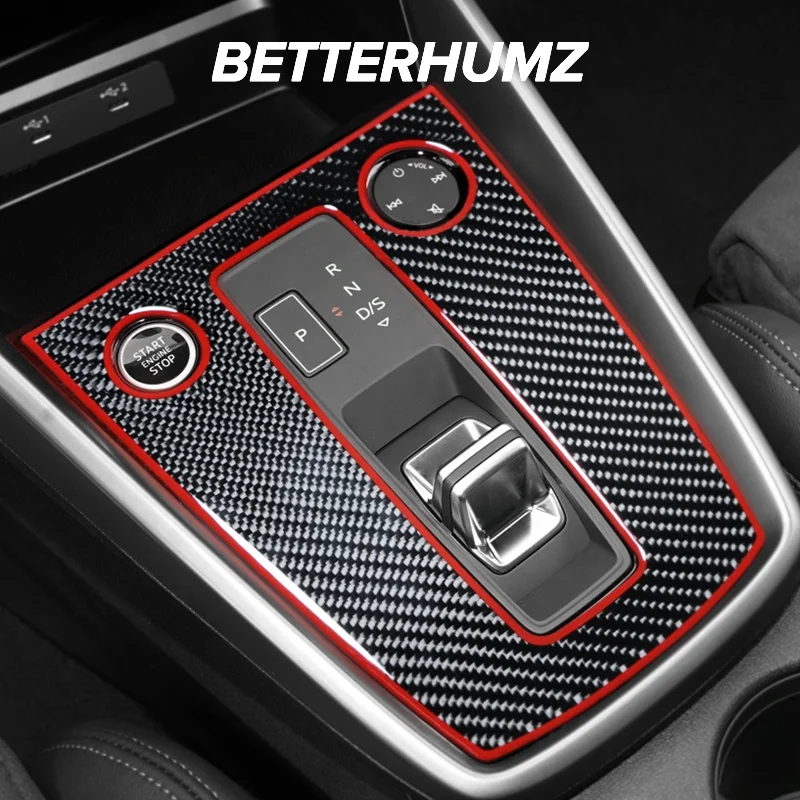 Carbon Fiber Centeral Control Gear Shift Panel For Audi A3 8YS 8YA 2021-2022 Auto interior Accessories