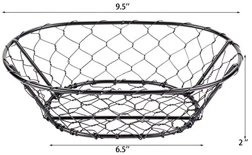 Factory wholesale 2 Pack Rope Metal Oval Bread Basket Bread Proofing Basket for Professional & Home Bakers