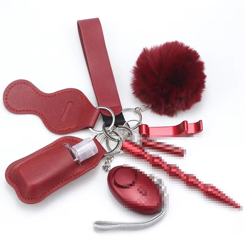 Wholesale Self Defense Keychain Set Tool Accessories Plastic Bottle Shell Product Supplies Self Defense Keychain Safety Keychain