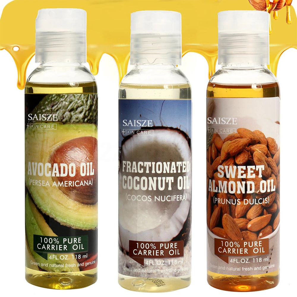 2019 New 100% Natural Pure Cold Pressed Avocado Sweet Almond Coconut Castor Oil For Hair Skin Care