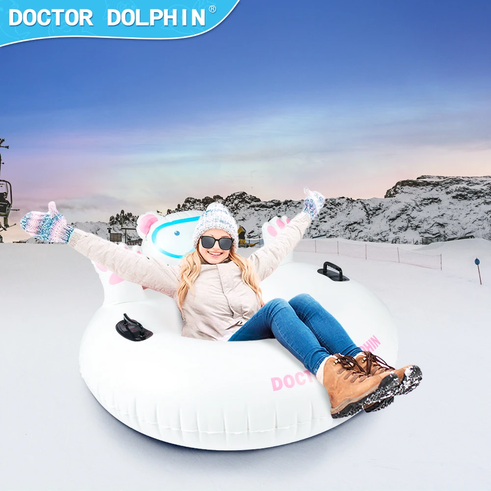 Cute Cartoon New Design Pvc Inflatable Snow Tube Sled Snow Toys For Winter Outdoor Sledding Sports Fun Winter Fun Snow Tube