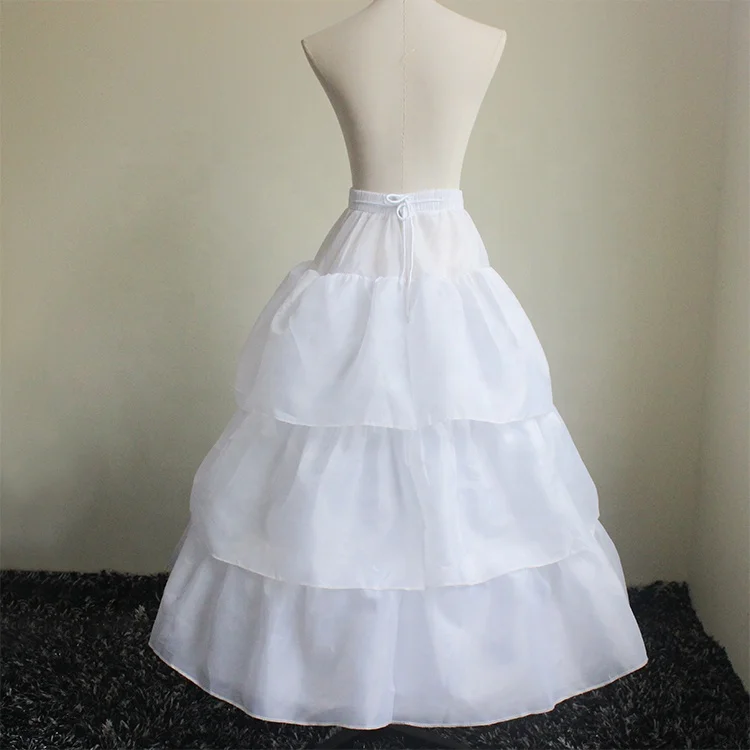 new design under dress with hoop boning satin petticoat bridal manufacturer