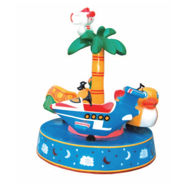 Plane Flower Nordic Manege Horses Counter 6 Seats Vintage Carousel Picking Kids mini carnival rides merry go round For Sale