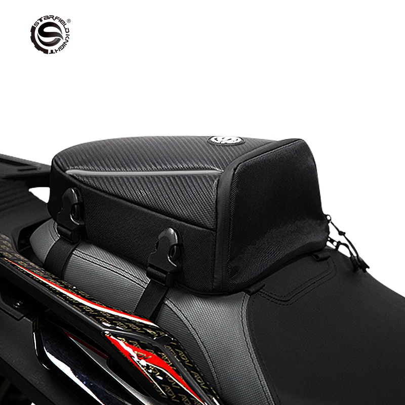 Motorcycle Travel Tail Bag Riding Rear Seat Bag Motorcycle Backpack Waterproof Motorbike Luggage Saddle Bag With Rain Cover