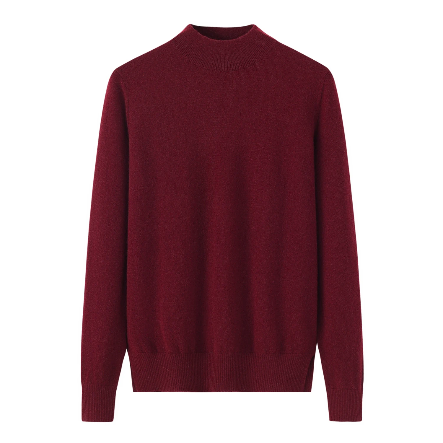 100 Pure Cashmere Sweaters Knitted Ladies Mock Neck Jumper Warm Casmere Sweater