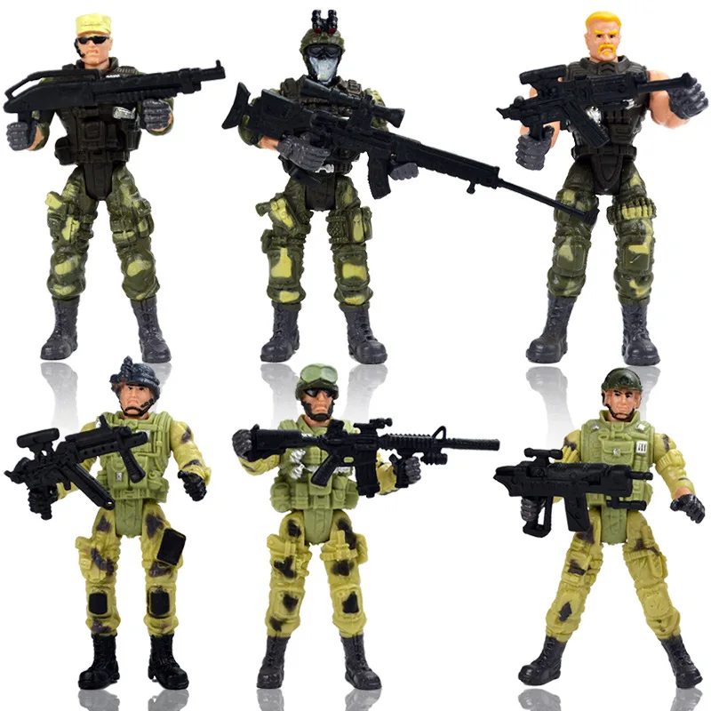 Оптовая продажа военные армейские мужские фигурки с подвижным шарниром набор из нескольких стилей солдат игрушки для мальчиков подарок