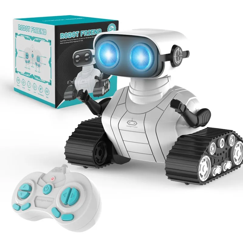 2.4g Rechargeable Rc Robots Toys Remote Control Toy With Music And Led Eyes For Kids Rc Toys Manufacturer Stunt Car