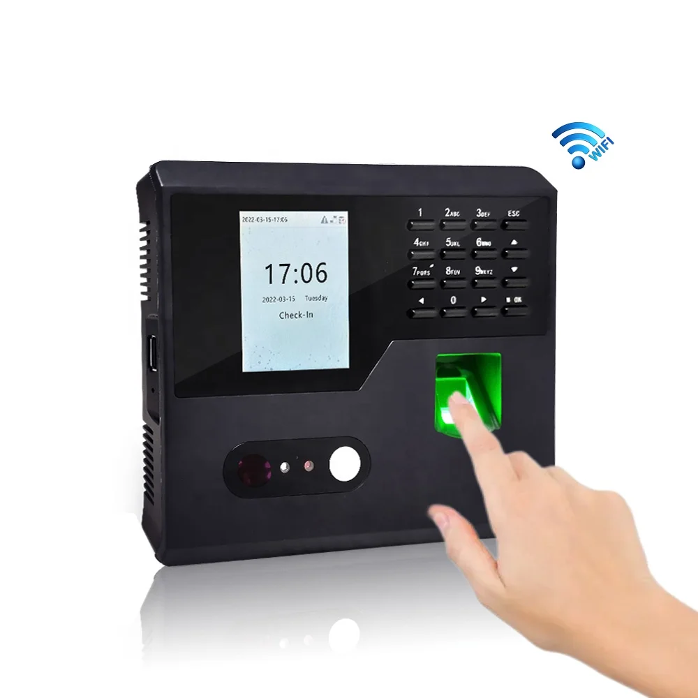 Биометрическая система посещаемости времени и распознавание лица биометрический контроль доступа отпечатков пальцев поддержка веб-программного обеспечения