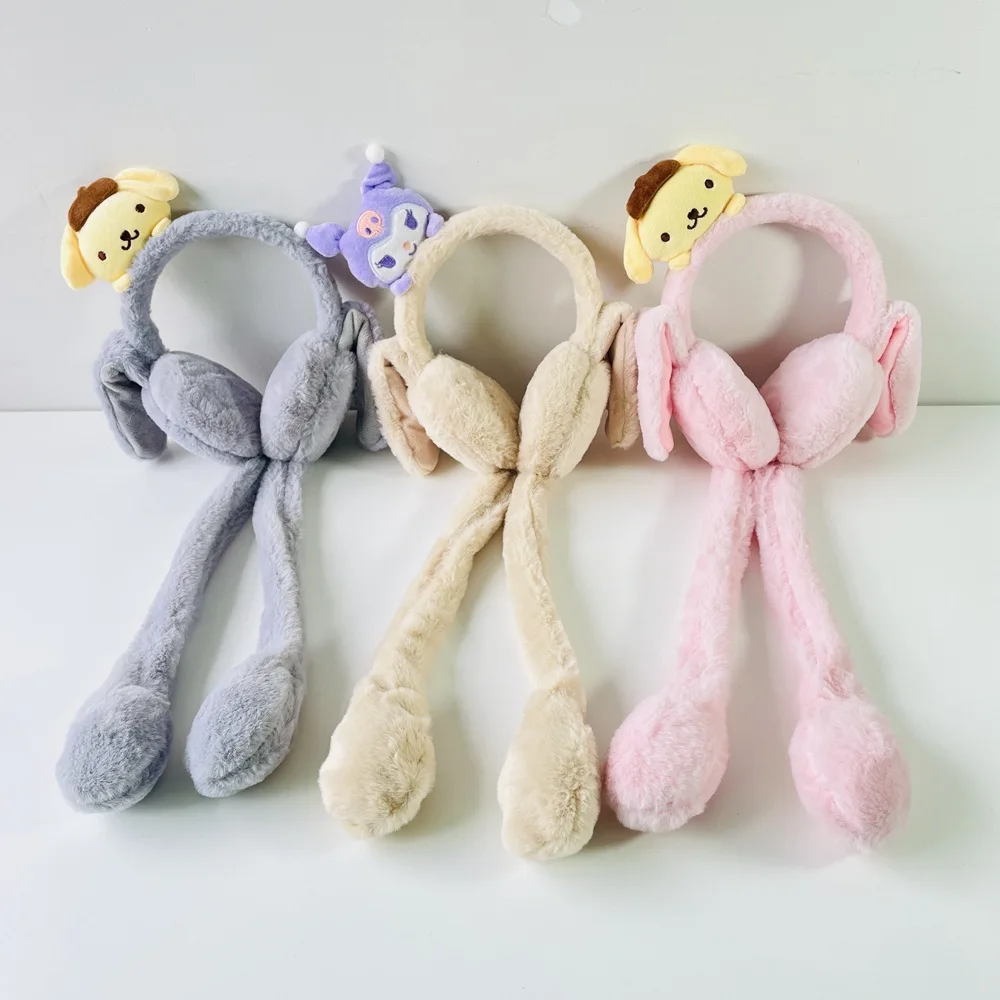 New Style Cute Melody  Pop Up Dancing Ears Windproof Hand  Pressed  Earmuff Cinnamoroll Warmer Headband Earmuffs
