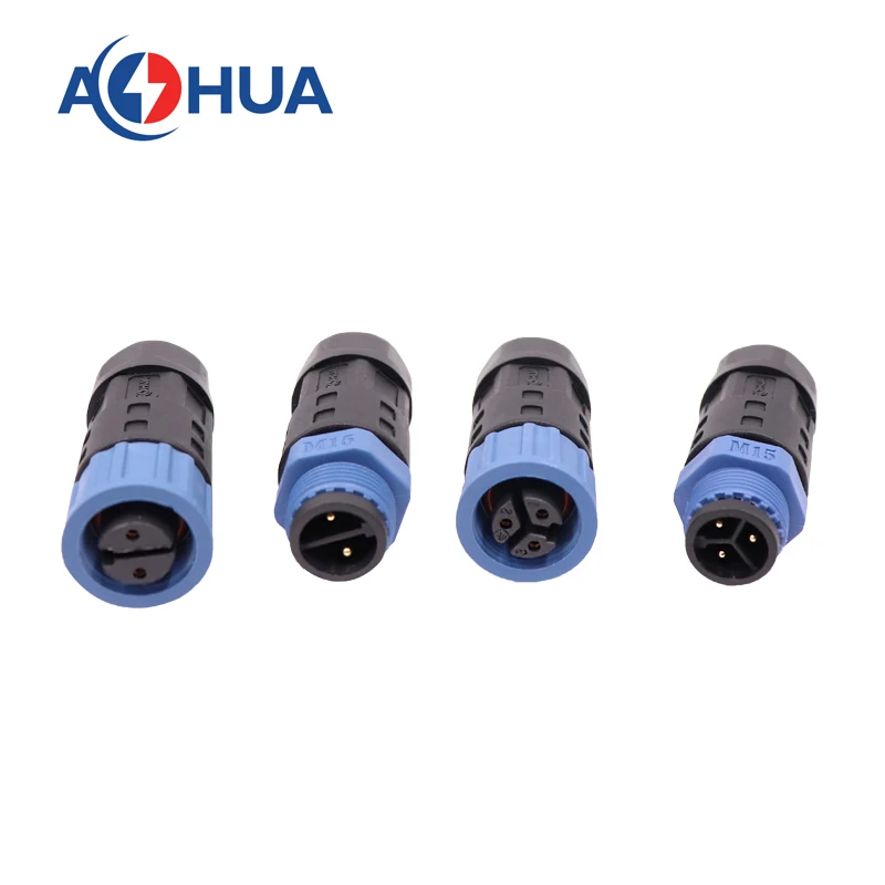 AOHUA M15 Circular Male To Female Cable Connector 2 3 Pin Electrical Connector