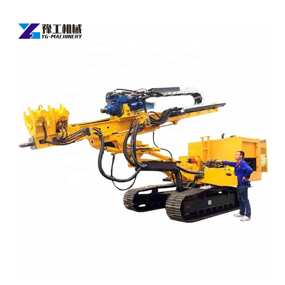 The Hole Crawler Mine Drilling Rig Dth Rotary Drill Rig Mining Drilling Rig With Air Compressor