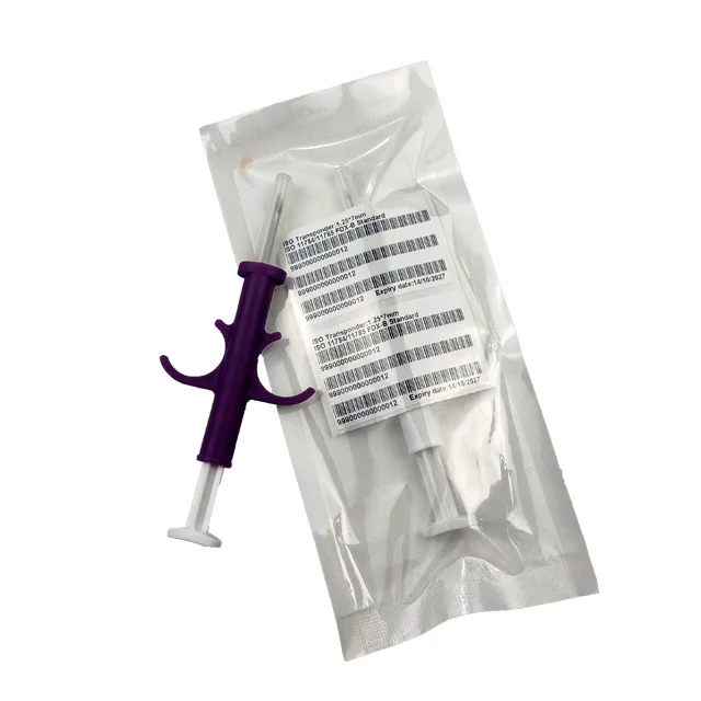 ICAR Certified FDX-B RFID Animal ID Glass Tag Waterproof PVC Microchip Dog Cat Syringe Transponder Tag 134.2KHz