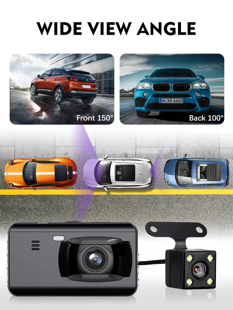 FHD 1080P 170 Degree Wide Angle 3.0 Inch Vehicle Black box Car DVR Dashcam Support G-sensor Video Recorder