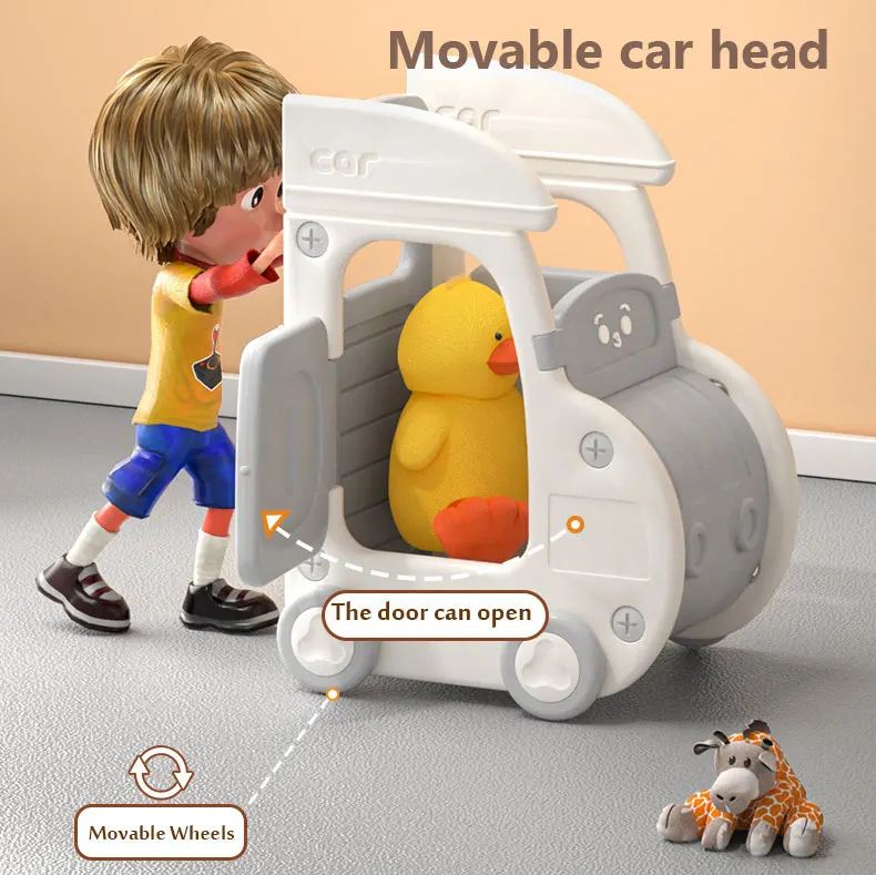 Larger Size Kids Furniture Custom Plastic Movable Baby Chest Corner Cupboard Rack Children Bedroom Toys Storage Organizer