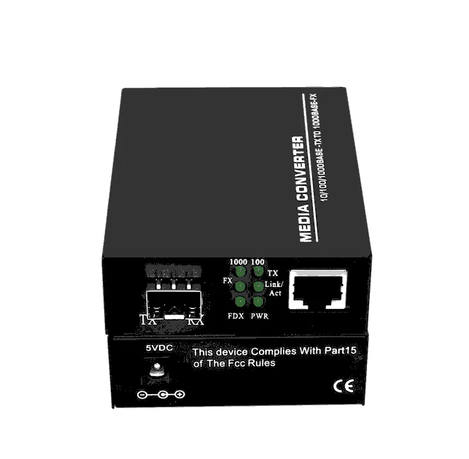 1000M Fiber Media Converter HTB-3100 A/B 20km 10/100Mbps SC RJ45 Port Single-Mode Single Fiber