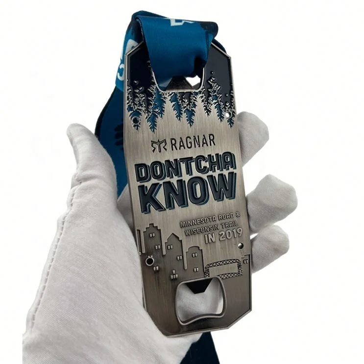 Factory Price Dontcha know Sublimation Triathlon Running Medal With Bottle Opener