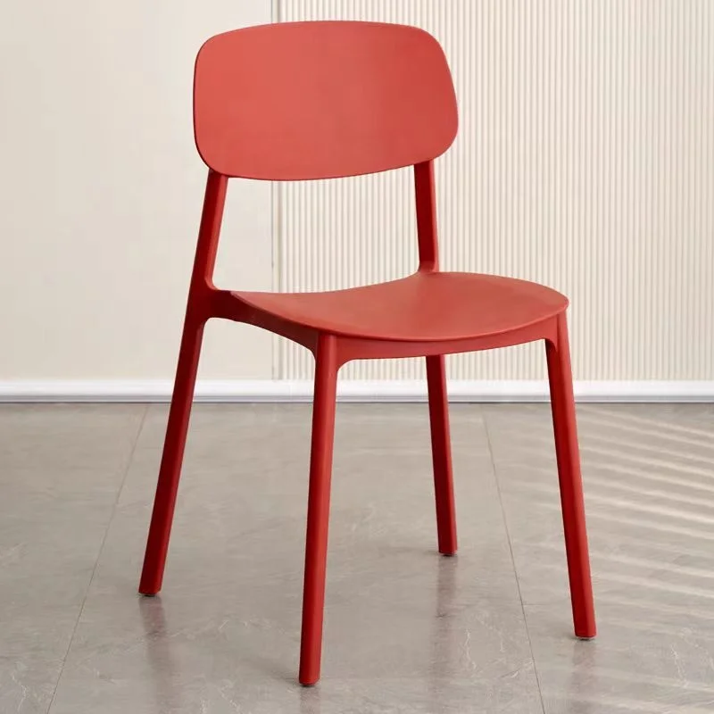 wholesale simple unbreakable stackable PP dining chair plastic chairs manufacturing
