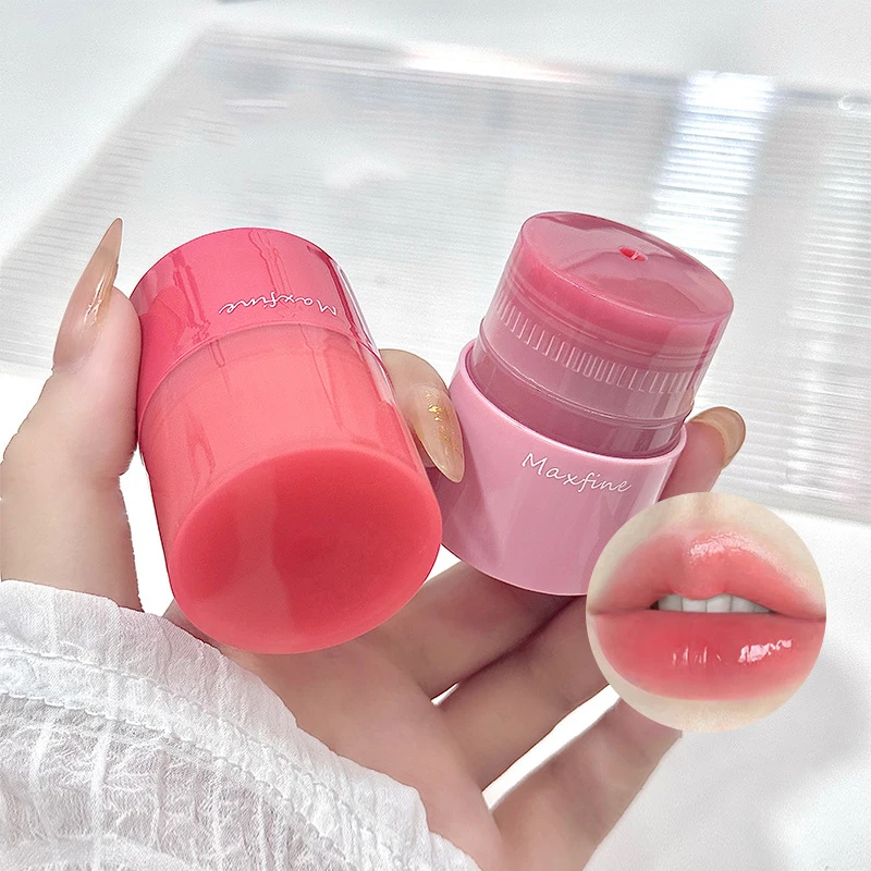 Rotating Crystal Purple Lip Balm Jelly Pink Solid Lip Gloss Moisturizing Watery Colored Lip Paste Long-lasting Tender Tinted