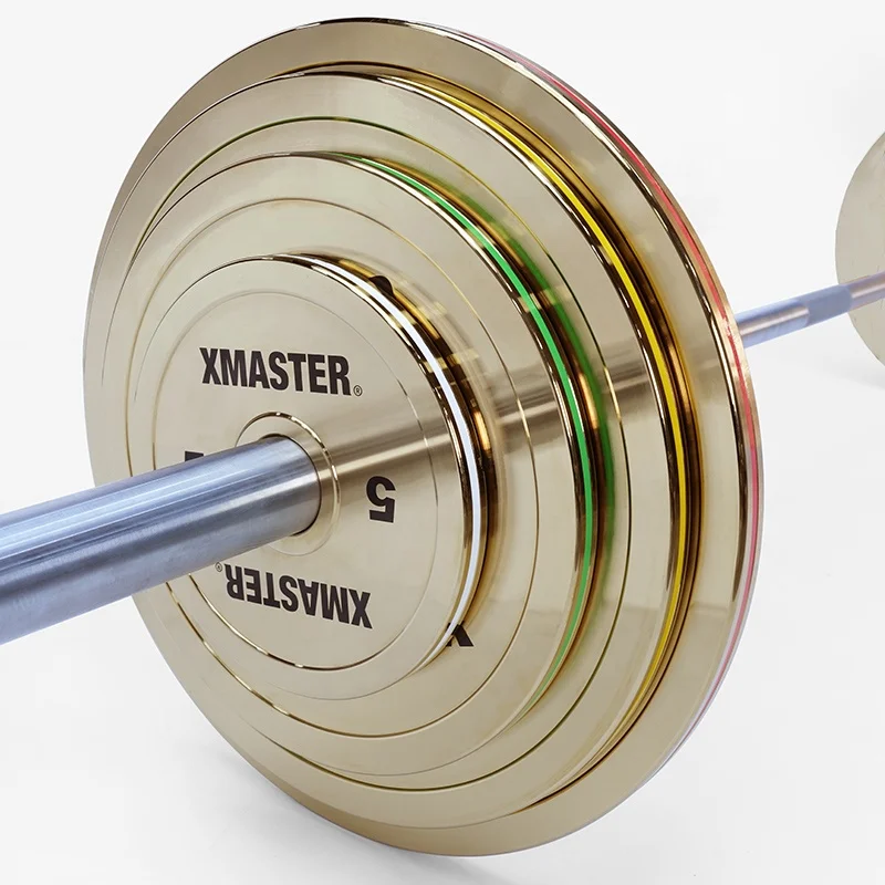 Gym Equipment Gold Color Steel Weight Plates for Deadlift