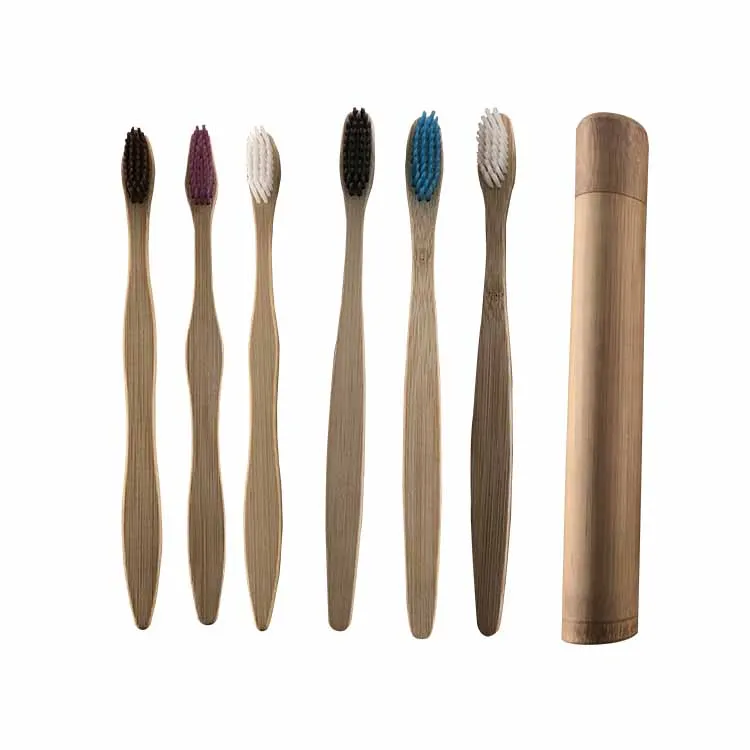 Wholesale ultra Soft Biodegradable Bamboo Toothbrush Nature