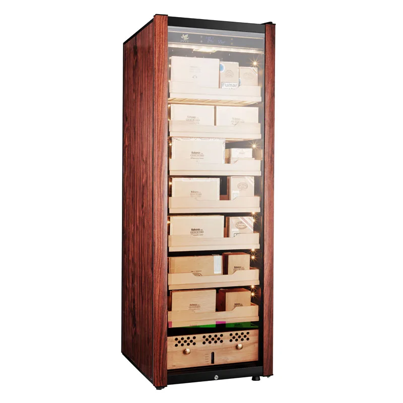 Низкая цена, стандартная точность, климатический контроль, сигар, хьюмидор, кедр, деревянный охлаждающий шкаф