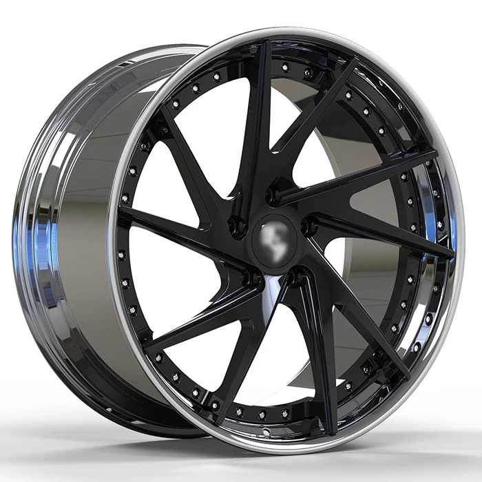 Gloss Black Face and Polished Barrels 19 20 21 22 Inches Custom 2-PC Forged Rims for Porsche Cayenne 991 Gts 3