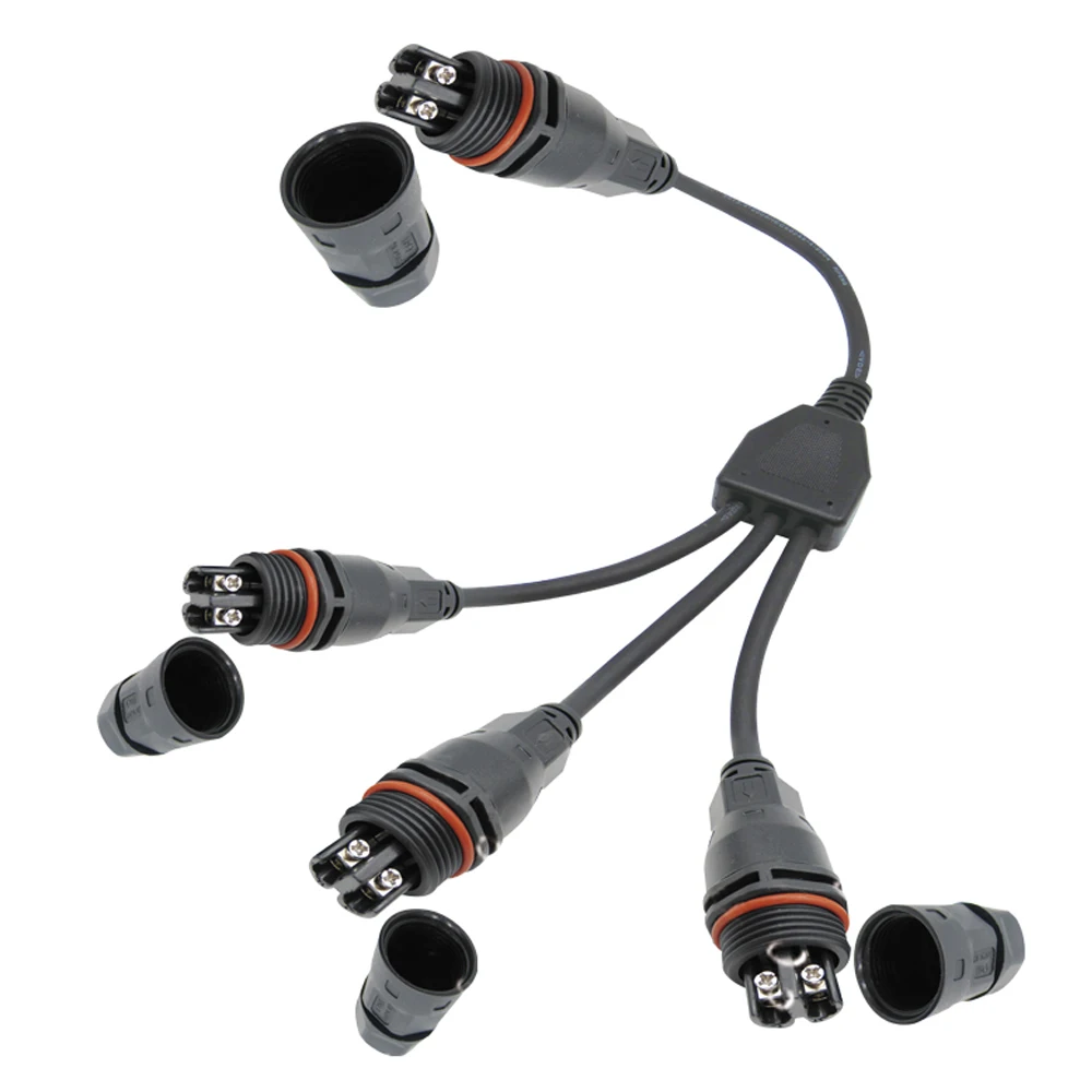 Садовый светодиодный светильник AOHUA project 2 провода винтовой Тип ip65 ip67 водонепроницаемые разъемы Y-образный кабельный