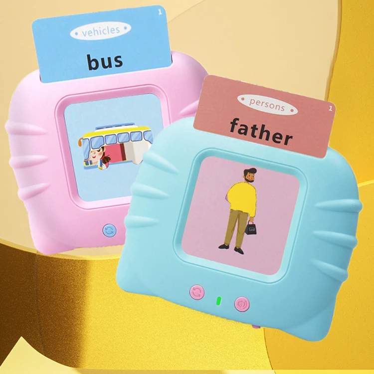 Educational Toy for Kids Listen and Learn Literacy Audible Flash Cards for Toddlers 1-6 Years Old Boys Girls Flashcards Device