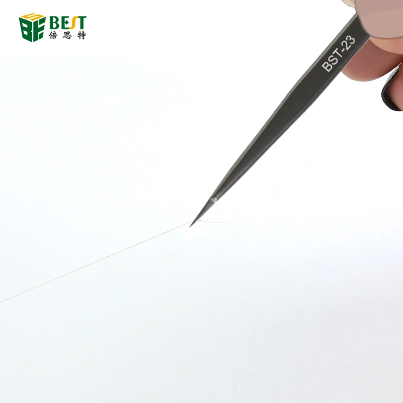 Electronics Industrial Matte Tweezers Anti-static Curved Straight Tip Precision Stainless Forceps Phone Repair Hand Tools Sets