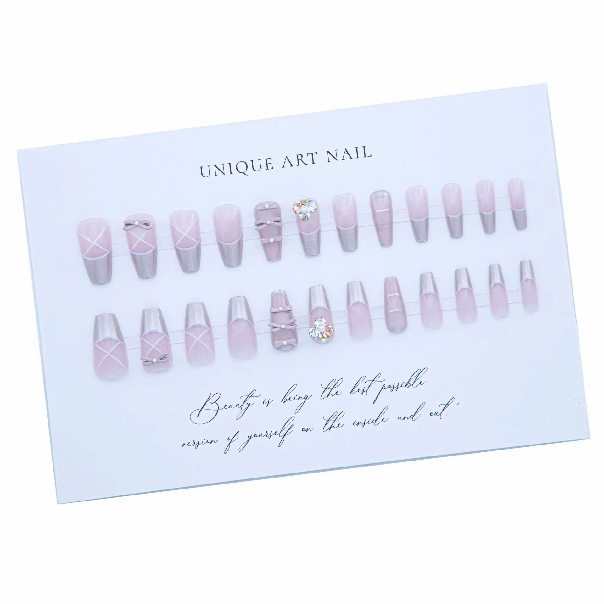 Custom Logo 24pcs Gel Press On Nails Building Gel French Fake Nails Wholesale Thick Short Nails Press On Tips With Glue