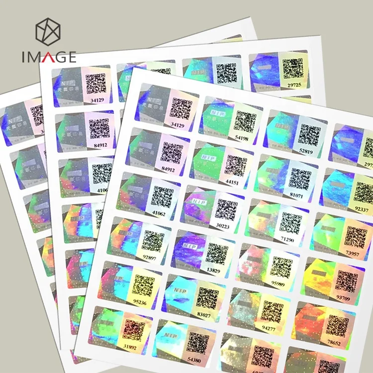 Holographic QR Code Anti-counterfeiting Sticker for Packaging Seal