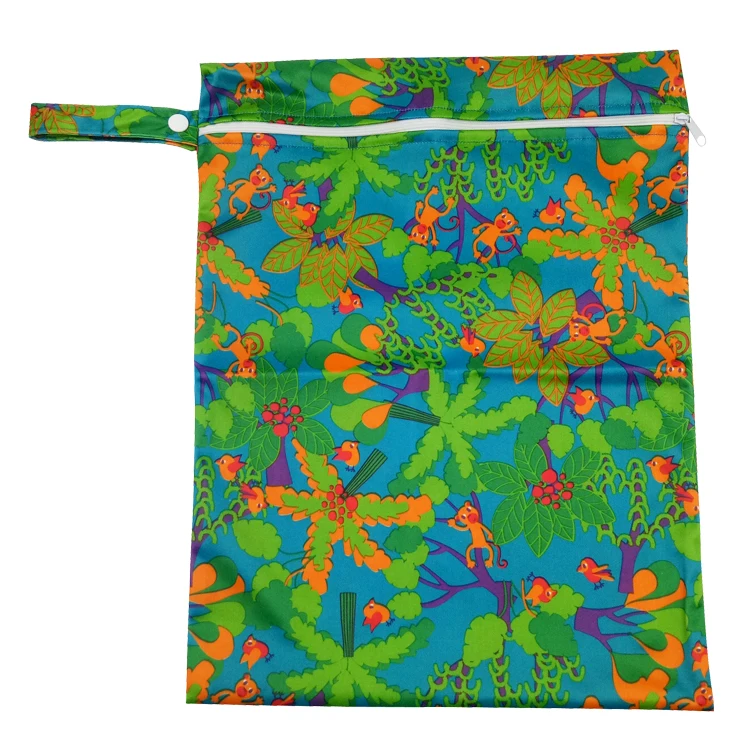 Hot Selling Wholesale Baby Diaper Bag Hanging Wet Bags Reusable Waterproof Nappy Changing Diaper Bag