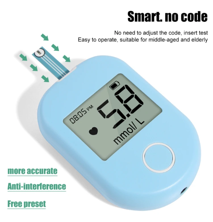 Body Blood Sugar Monitoring Meter Hemoglobin Meter Blood Glucose Monitor Test Kit Blood Glucose Monitor
