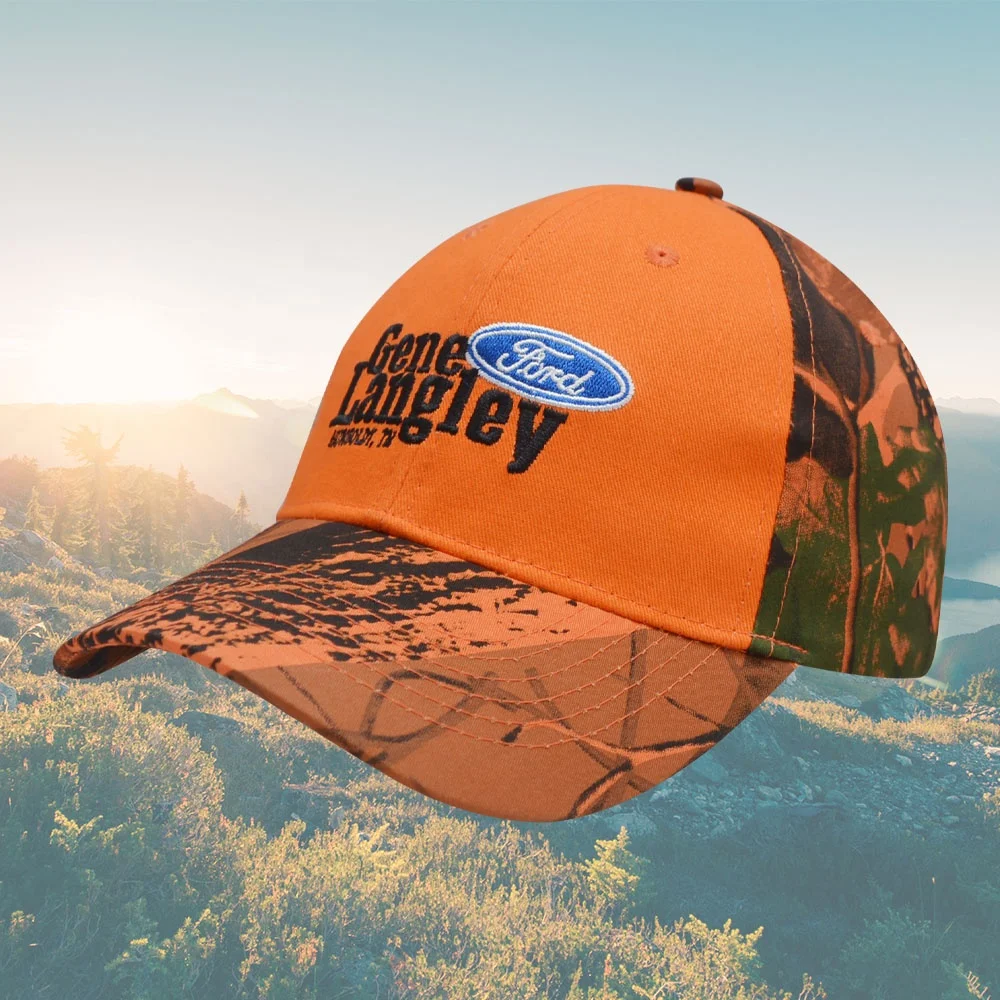 Blaze Orange Hunting Caps 3D Embroidery Camouflage Cap Outdoor Hunting Safety Neon Orange Baseball Hat