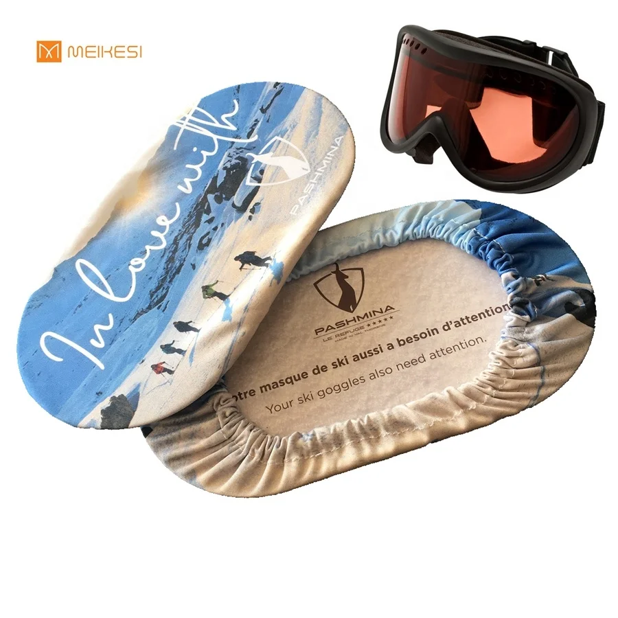 sublimation microfiber mirror cover for ski goggles glasses optical