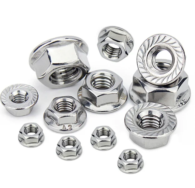 Good Price Anti Loose DIN 6923 White Yellow Zinc Plated Galvanized Hex Flange Nuts