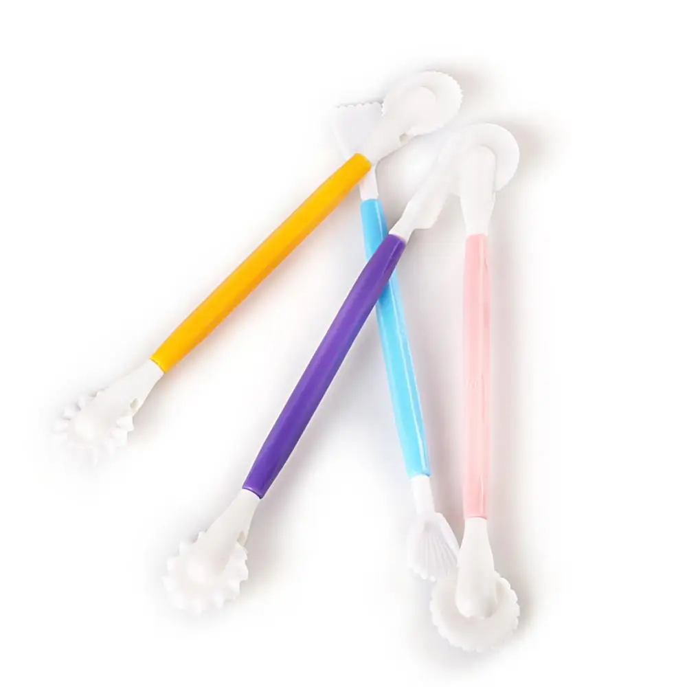 4pcs Fondant Cake Decorating Modelling Tools 8 Patterns Flower Decoration Pen Pastry Carving Cutter Baking Craft Cake Mold