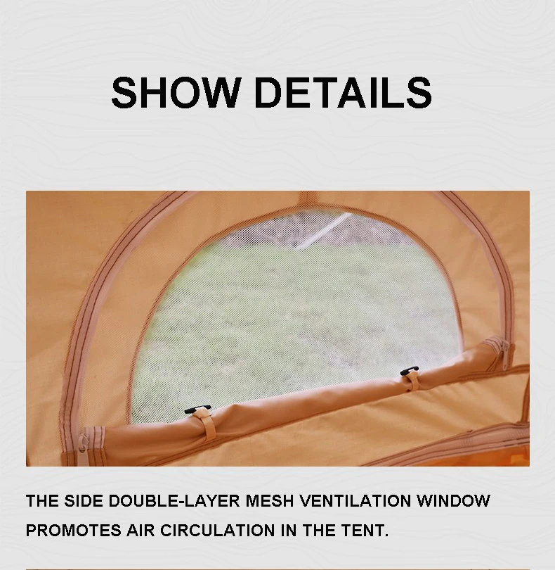 Mongolian Yurt Bell Tents 4 Person Large Family Using For 6 Man Tent Waterproof Cheap Glamping Luxury Bell Tent