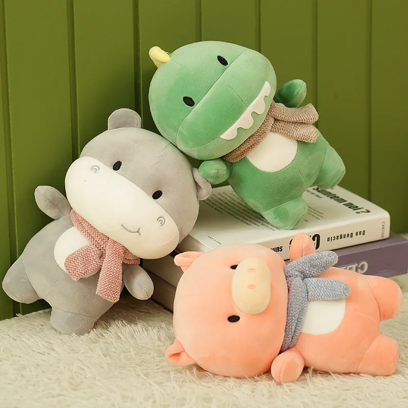 2024 Cute kids lion pig dinosaur doll stuffed animals wholesale soft toy plushie for child