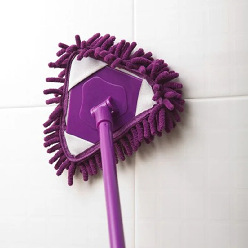 Small Triangle Retractable Mini Mop Ceiling and Wall Cleaning Artifact for Household Tile and Bathroom Cleaning