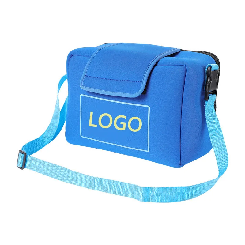 Washable Lunch Tote Bag Box Shoulder Strap Black Insulated For