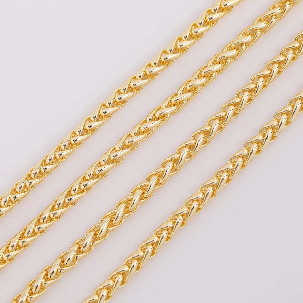 The latest high-end dragon beard chain openwork necklace orchid chain 18K gold plated brass Lantern chain for jewelry making